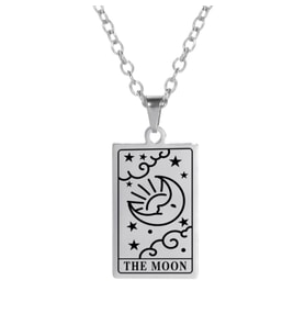925 Ayar Gümüş  Tarot The Moon Kolye