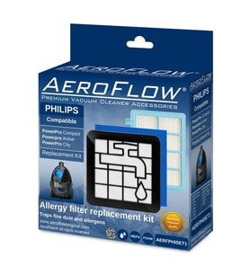 AeroFlow® Philips PowerPro Compact FC9328/69 Uyumlu FC8010/01 - FC8010/02 Filtre Seti