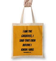 Muhammad Ali Quote GIFT Bez Çanta Uzun Saplı