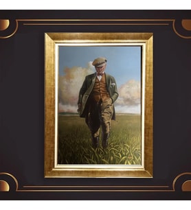Altın Varaklı Çerçeveli Paspartulu Atatürk Tablo z5055 (Gold)