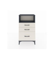 Arges Komodin Tek Raflı 3 Çekmeceli 60x30x106 Antrasit-Aytaşı