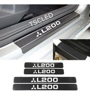 L200 Karbon Kapı Eşiği Kaplama Sticker (4 Adet) zz129