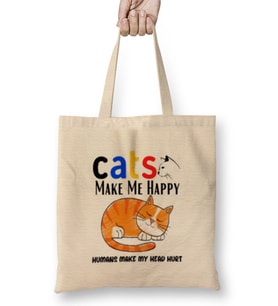 Cat Lover Gifts For Women Funny Cat Lover Gifts For Women Men Kids Bez Çanta Uzun Saplı
