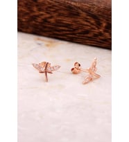 Yusufçuk Rose Gümüş Küpe 4799