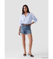 LCW Jeans İndigo Yüksek Bel Püsküllü Kadın Jean Şort