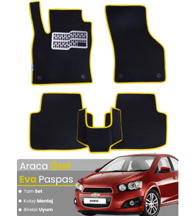 CHEVROLET AVEO (2012-2015) Uyumlu EVA Paspas Tam Set–Araca Özel,Su Geçirmez,Kolay Montaj