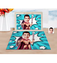BK Gift Kişiye Özel Spartalı Karikatürlü 1000 Parça Profesyonel Puzzle-1