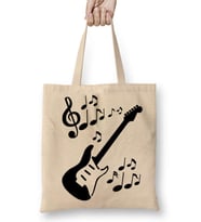 Ritmik Gitar Müzik Nota Bez Çanta Uzun Saplı