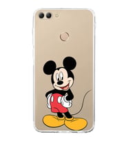 Huawei Y9 2018  Kamera korumalı Kapak Mickey Mouse Tasarımlı  Şeffaf Kılıf