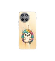 Realme 11 ile Uyumlu Splash Kirpi Tasarımlı Şeffaf Silikon Kılıf