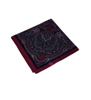 Mısırlı Eşarpları Büyük Boy Etnik Desenli Eşarp 120x120 cm (Bordo)