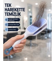 Kendi Kendini Temizleyen Saç Tarağı – Anti-Statik, Silikon Uçlu, ABS Malzeme, 22x4 cm