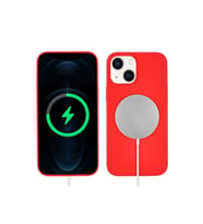 Apple iPhone 13 Uyumlu Kılıf Zore Silksafe Wireless Kapak (Kırmızı)