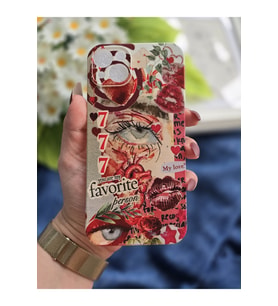 Iphone 15 PLUS Uyumlu Red Aesthetic Tasarımlı Şeffaf Telefon Kılıfı