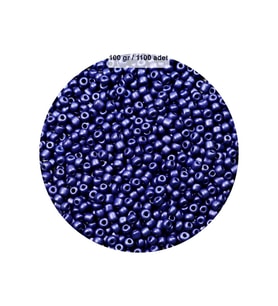 Lacivert Renk 4 mm Yaklaşık 1100 adet / 100 gram Cam Boncuk Oya Yazma Bileklik ve Kolye