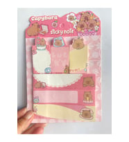 Capybara Kapibara Figür Postit Yapışkanlı Not Kağıt Etiket Seti