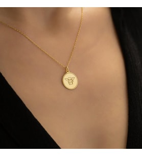 Kişiye Özel 925 Ayar Gümüş Baby Yoda Figürlü Kolye (Gold)