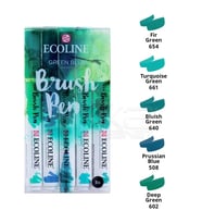 Talens Ecoline Brush Pen 5li Set Yeşil-Mavi Tonlar