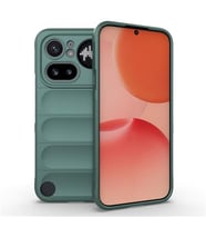 Coverzone Nothing Phone 4A Pro İle Uyumlu Kılıf TPU Oyuklu Arka Yüzey Z-Etnik Esnek Silikon Kapak Phone 4A Pro için O-tto Prime Silikon Kılıf Koyu Yeşil