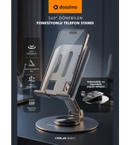 Dossimo Hold 360 Metal Dönebilen Ayarlanabilir Kaymaz Tabanlı Taşınabilir Katlanabilir Telefon ve Tablet Tutucu