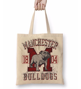 Bulldogs2 Pug Köpek Bez Çanta Uzun Saplı