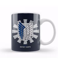 Recon Corps Retro Japanese Attack On Titan Kupa Bardak Porselen