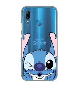 Huawei P20 Lite Uyumlu We Love Stitch Desenli Şeffaf Telefon Kılıfı