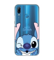 Huawei P20 Lite Uyumlu We Love Stitch Desenli Şeffaf Telefon Kılıfı