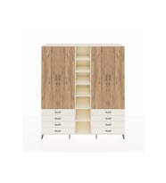 Kronos Dolap 10 Raflı 8 Çekmeceli 2 Askılı 220x59x243 Aytaşı-Çam/Aytaşı