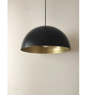 MYLİGHTS  RETRO METAL SARKIT SİYAH  İÇİ SARI  40 CM