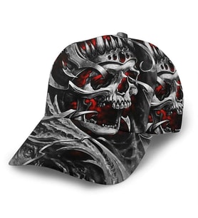 Valkyrie Kuru Kafa Şapka Street Style Unisex Ayarlanabilir Baseball Cap Beyzbol Şapkası Kurukafa (Siyah)