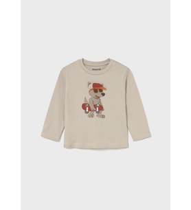 Mayoral Erkek Bebek Baskılı Sweatshirt Bej