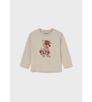 Mayoral Erkek Bebek Baskılı Sweatshirt Bej