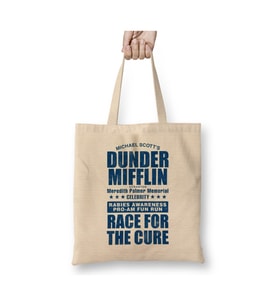 The Office Dunder Mifflin Bez Çanta Uzun Saplı (Beyaz)