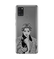 Galaxy A21S Uyumlu Anime Monster Tasarımlı Şeffaf Telefon Kılıfı