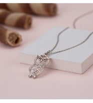 925 Ayar Gümüş Baykuş Kolye