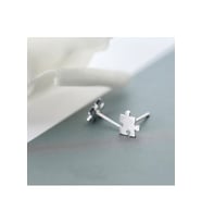Puzzle Yapboz Model Gümüş Küpe
