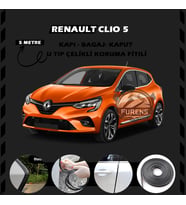 Renault Clio 5 Oto Araç Kapı Koruma Fitili 5metre Parlak Siyah Renk