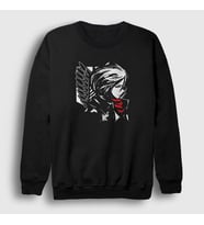 Presmono Unisex Siyah Mikasa Anime Attack On Titan Sweatshirt 124371tt