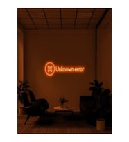Unknown Error Yazılı Neon Tabela