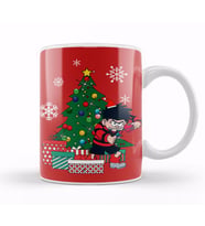 Dennis The Menace Around The Christmas Tree Kupa Bardak Porselen