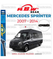 RBW Arka Silecek Mercedes Sprinter 2007-2014 ile uyumlu (Siyah)