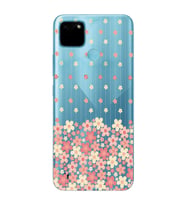 Realme C21Y/C25Y Uyumlu Çiçek Desenli Şeffaf Telefon Kılıfı