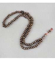 Şimşir Ağacı Renkli Vernikli 99luk Tekerlek Kesim 7x5mm Tesbih - Koyu Kahverengi