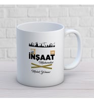 Kişiye Özel Meslek İnşaat Mühendisi Hediyelik Kupa Bardak