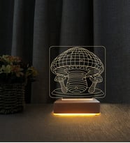 Mantar 3d Led Masa Lambası Kişiye Özel İsimli Doğum Günü Hediyesi Lamba