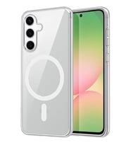 Coverzone Samsung Galaxy A15 ile uyumlu ?effaf K?l?f MagSafe Uyumlu G��l� M?knat?sl? Wireless ?arj Destekli Crystal Clear ?nce Sert Arka Kapak Kamera Lens Korumal? Darbe Emici K?l?f
