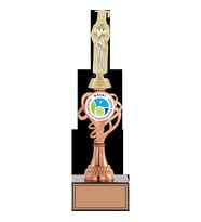 ODAK KUPA - Figürlü Kupalar - Mezuniyet Kadın Figürlü Kupalar FG-034 C - 34 cm