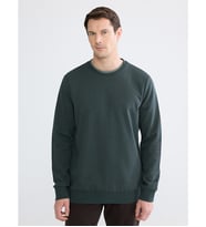 LCWAIKIKI Classic Haki Bisiklet Yaka Erkek Sweatshirt