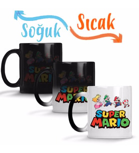 Super Mario Sihirli Kupa Bardak Porselen